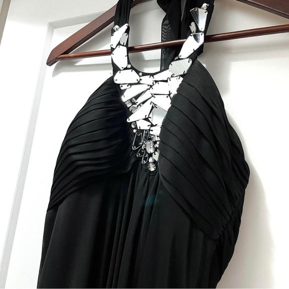 Black Halter Maxi Dress Size 2 - Picture 1 of 2